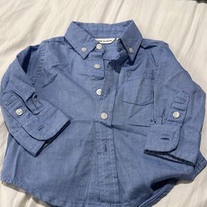 Janie and Jack Blue Button-Up Kids Shirt
